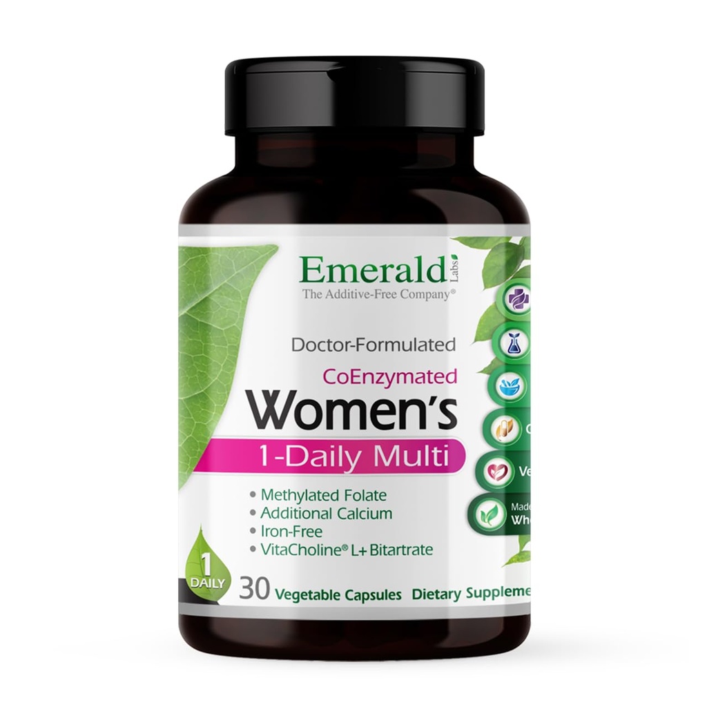 EMERALD LABS Women's 1-Daily Multi - Kadınlar için Multivitamin - Yiyecek, çinko, B & More - Bone & Immune Support Supplement* - Gluten-Free - 30 Sebze Capsules