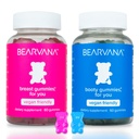 BEARVANA Top & Peach Support Combo Pack Gummies for Women | 9 Herbal Extracts Including Fenugreek, Maca & Fennel | Essential Vitaminler | Berry Flavor | 2Pack (120 Gummies)