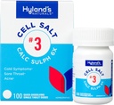 Hyland'ın Hücre Salt No. 3 Calc Sulph 6X Tabletleri, Cold Relief, Natural Homeopathic Relief of Colds, Sore Throat, Acne, Quick Discrypt Tabletleri, 100 Count