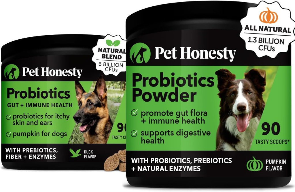 Probiyotiks Sche: Diarrhea & Bowel Support Chews & Toz için Digestive Enzymes for Gut Health (Duck 90 ct)