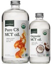 Doğal Kuvvet Organik Saf C8 + Organik Full Spectrum MCT Petrol – USDA Organik, GMO,% 100 Pure Coconut MCTs – Keto, Paleo, Vegan ve Kosher – 32 Oz & 16 Oz Glass Şişe