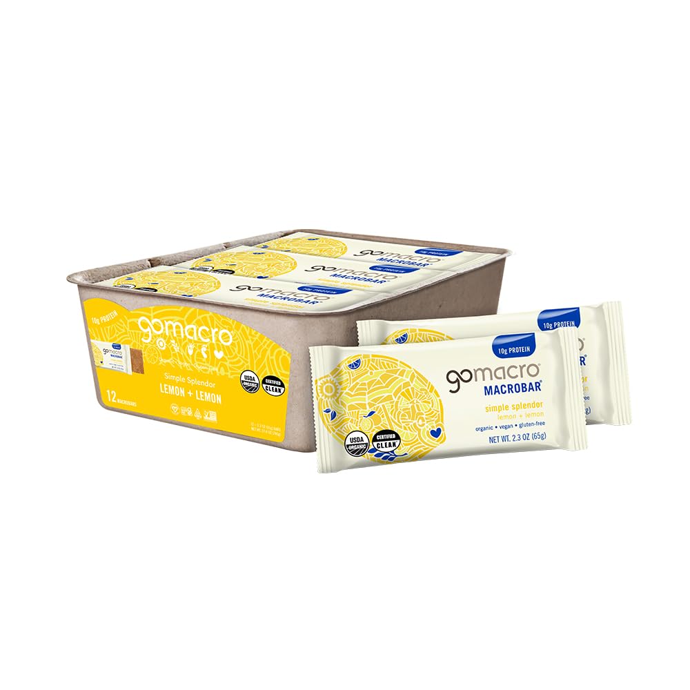 Gomacro, Organic Lemon And Lemon Bars, 2.3 Ounce, 12 Count
