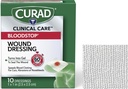 CURAD Blood Stop® Yara Giymek | 1" x 1" | Hemostatik Gauze Bleeding Rapid | For Cuts, Abrasions or Nosebleeds | 10 Count