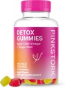 Pink Stork Detox Gummies, Apple Cider Vinegar Gummies with Ginger to support Bloating, Gut Health and Digestion, Chewable ACV Gummies - 44 Count, 1 paket, 0.3 kilo