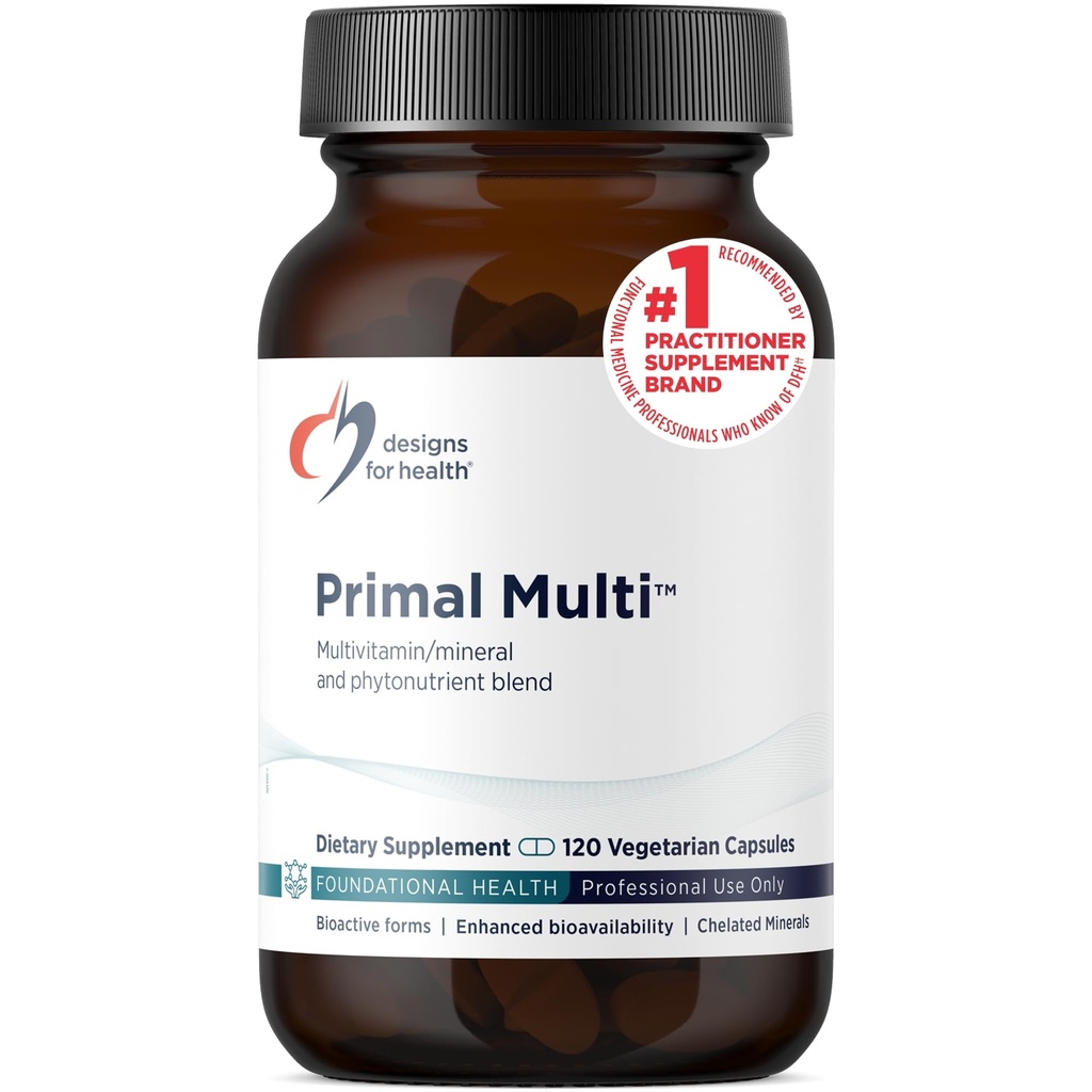 Sağlık Primal Multi için Tasarımlar - Paleo-Friendly Multivitamin Supplement with Folate, Tocotrienols, Lutein + Broccoli Tohum, Immune Support Vitamins D (2000 IU), C + çinko (120 Capsules)