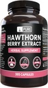 Saf Original Malzemeler Hawthorn Berry, Magnezyum Fillers, Her zaman Pure, Lab Onaylandı (365 Capsules)