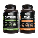 PURE ORIGINAL INGREDIENTS Diosmin ve MSM Sche, 365 Capsules Her, No Magnezyum veya Rice Fillers, Always Pure Pure Pure