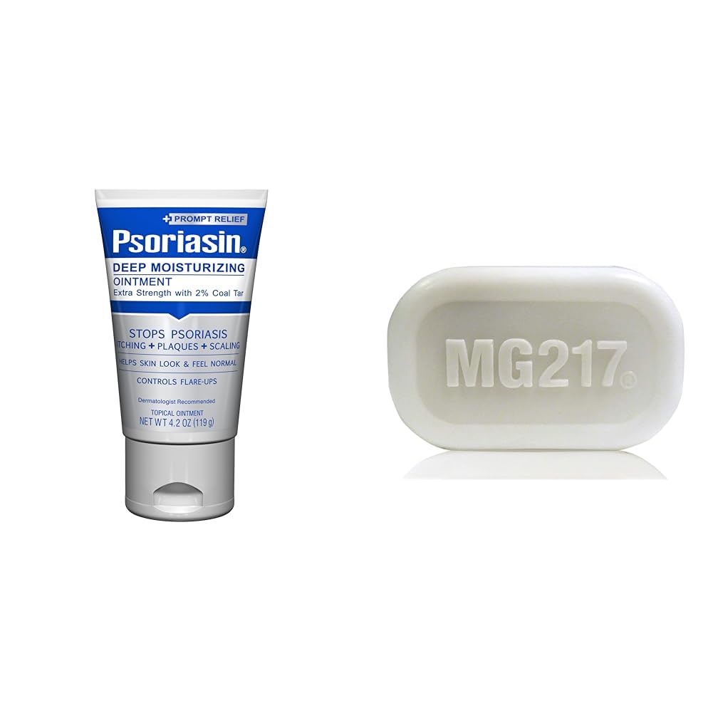 Psoriasin Moisturing Ointment & MG217 Psoriasis için Soap - 4.2 oz & 3.2 oz