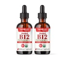 LIQUIDHEALTH USDA Organik Medeniyet Vitamini B12 Mekobalamin - Tart Cherry Juice - Boost Energy, Immune Support, Find Memory & Concentration - USA Made, Vegan, Non-GMO (2 Pack)