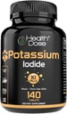 Sağlık Dose P Properties Iodide (KI) - 130 mg, 140 Tablet - Kısa Süreli Tiroid Koruma, Iodine Supplement & Yourroid Health Support. Full Moon Supply.