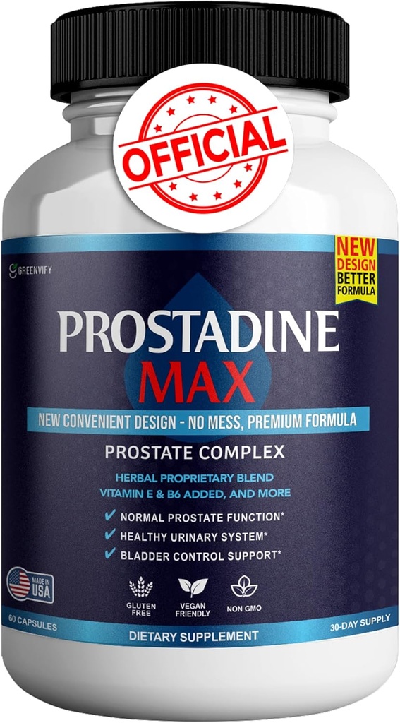 Prostadine Max Prostate Supplements for Men Capsules, Health Supplements - maximum Strength, All Natural to Support Normal & Sağlıklı Fonksiyonl, Prosta Vive Yorumlar (60 Capsules)