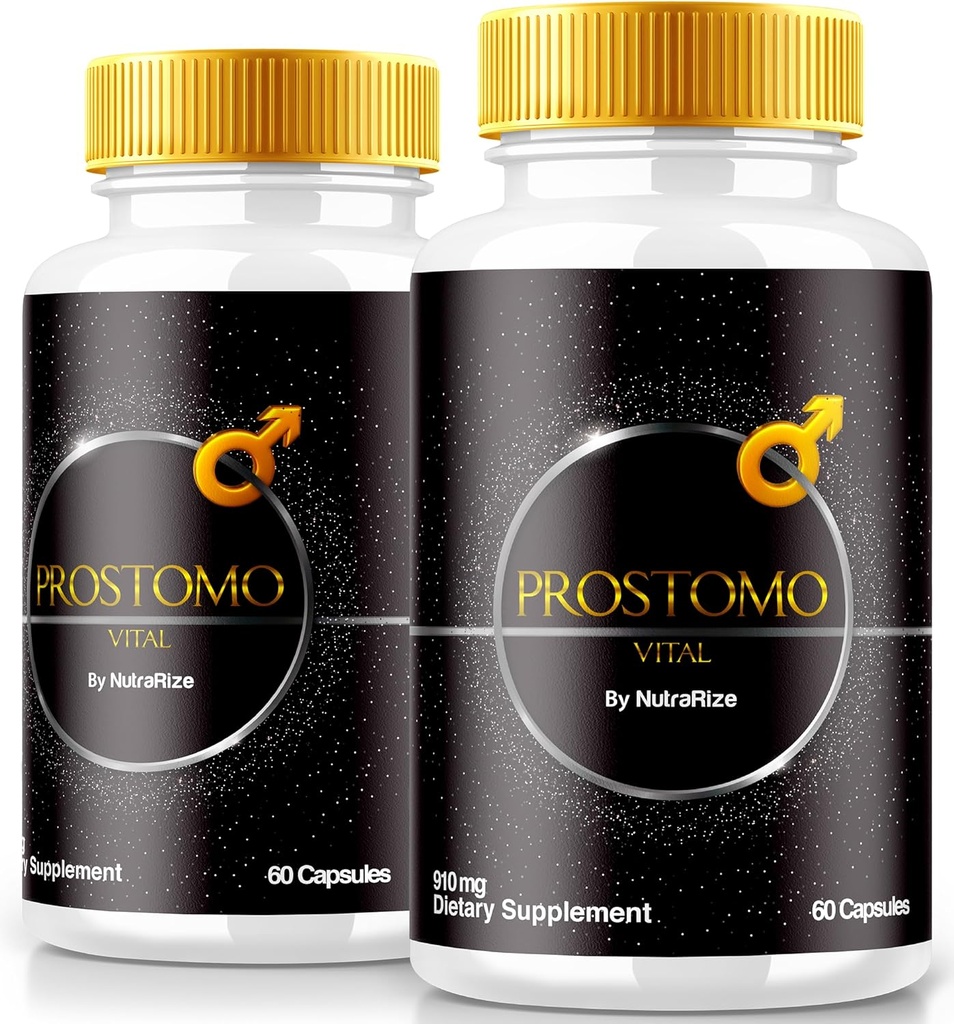 (2 Pack) Prostomo Capsules - Resmi Formula Prostate Heath'i desteklemek için, All Natural Supplement to Regain Control & Achieve General Wellness, Premium Pros Tomo Pills Review (120 Capsules)