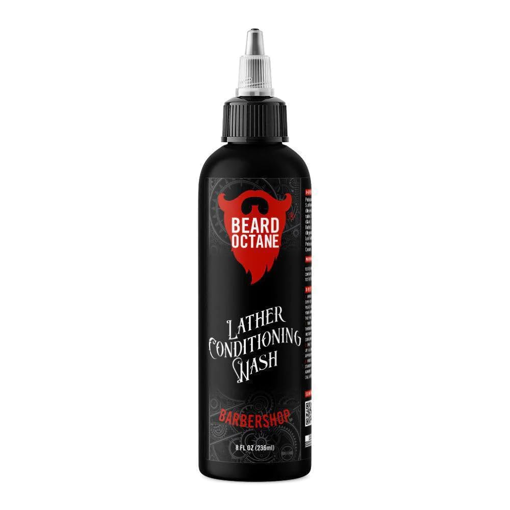 Ayıd Octane: Berbershop Ayıd Yıkama - 8oz Ayıd Shampoo - Cleans & Moisturizes Beards w /Shea Butter - Softer Beards - ABD'de Made in USA