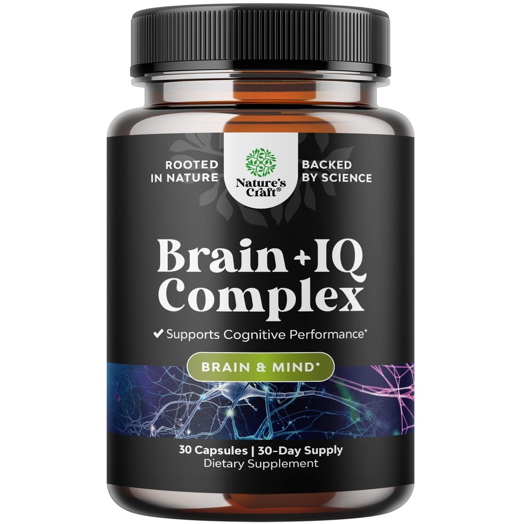 Nootropic Memory Supplement for Brain Support - Memory Pills for Brain Boost and Natural Energy Branson - B12 Bacopa Monnieri Rhodiola Rosea DMAE Ginkgo Biloba Phosphatidylserine - 60 Kont