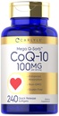 Carlyle CoQ10 100mg Softgels | 240 Count | Mega Q-Sorb Coenzyme Q-10