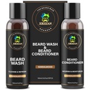XIKEZAN Beard Wash & Beard Situationer Natural Softener Set w/Argan & Jojoba Oils Smooths & Supports Christmas Stocking Thingsers Father Day Armağan for Men He Dad Boyfriend Husband