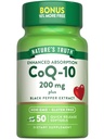 Nature's Truth CoQ10 200 mg Softgels | 50 Kont | Gelişmiş Aborpsiyon Tamam | Plus Black Pepper Extract | Non-GMO, Gluten Free