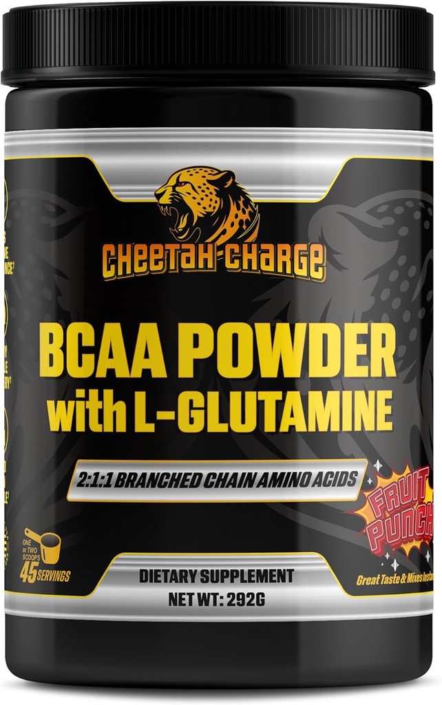 L-Glutamine ile BCAA Tozu | 2:1 Bölümlü Zincir Pilleri | Post Workout Recovery Toz - 45 Hizmet (Fruit Punch)