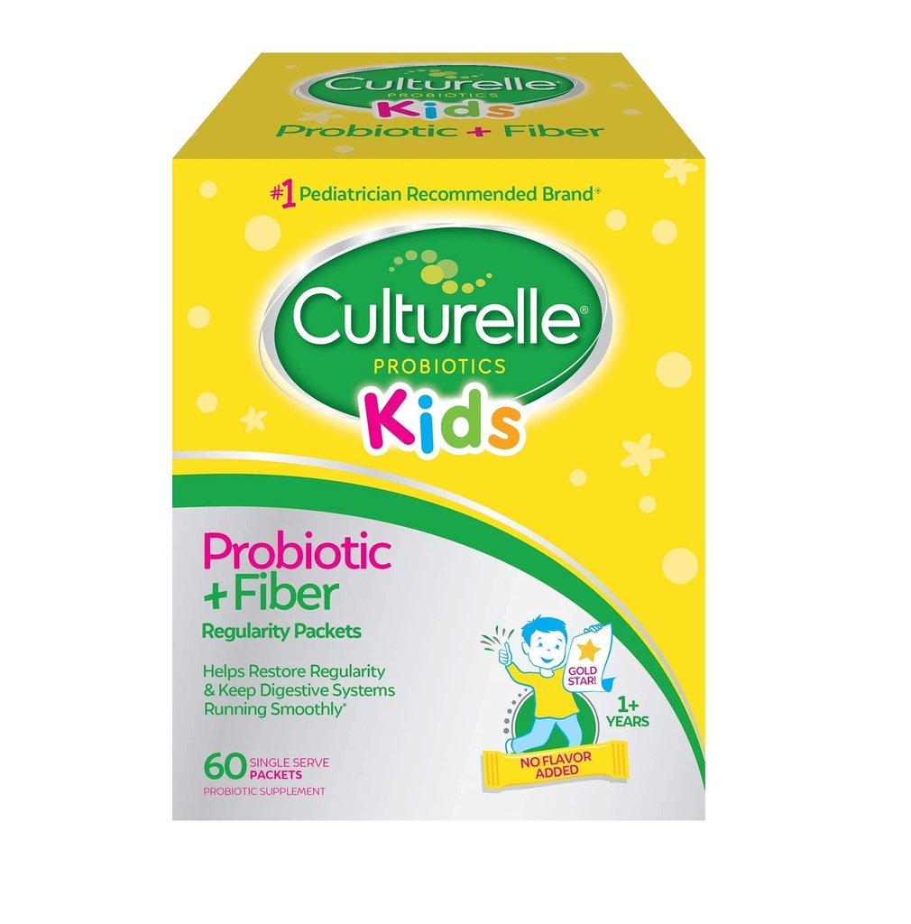 Culturelle Kids Probiyotik + Fiber Packets (Ages 3+) - 60 Kont - Digestive Health & Immune Support - Düzenliliği geri yüklemenize yardımcı olur