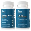 Dr. Tobias Vegan Omega 3 Algae Oil and Colon 14 Gün Geliştirilmiş Digestion, Gut & Immune Support ve Genel Sağlık