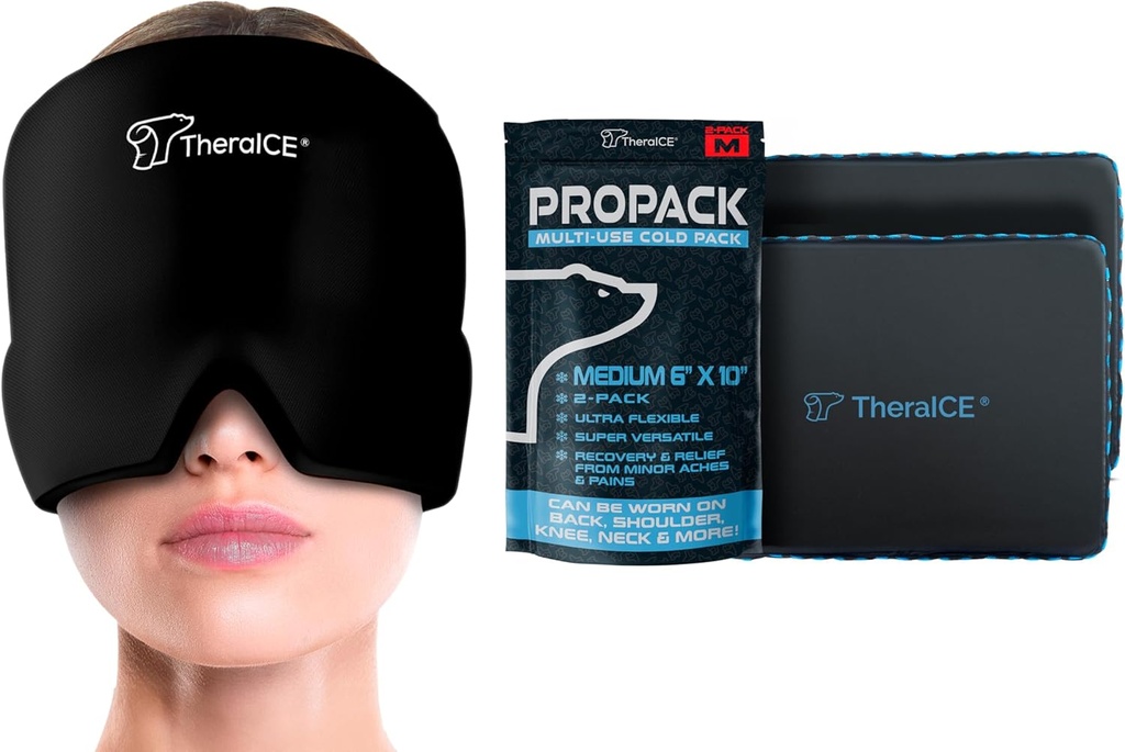 TheraICE Headache & Migraine Relief Hat & TheraICE PROpack Buz Paketi