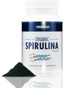 Premium Organik Spirulina Toz- Vegan, Zenginleştirilmiş Vitamin B12 Kompleksi, Phycocyanin, Enerji Boost, Non-GMO, Gluten Free & Non-Irradiated, USDA, Naturland, Hell Sertifikalı-100g