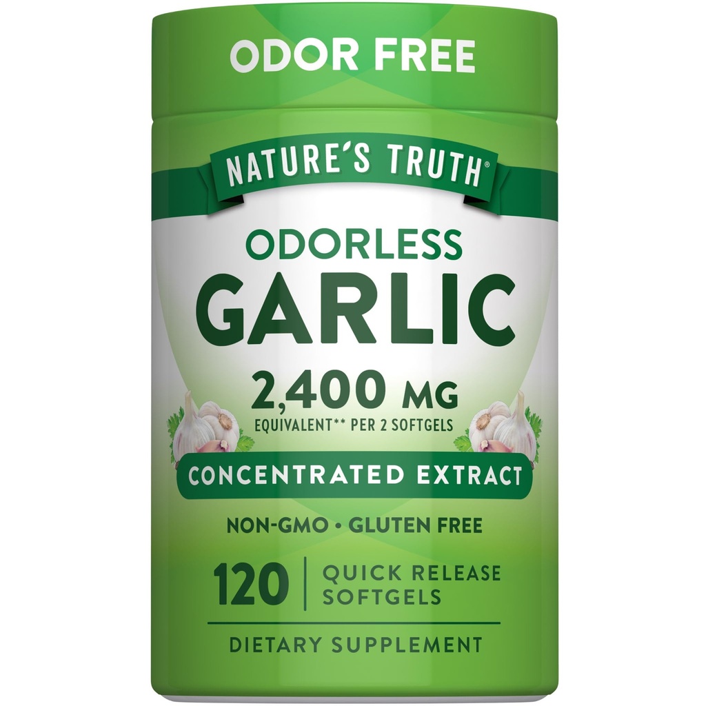 Nature's Truth Odorlesss 2400 mg | 120 Softgels | Ekstra Pills | Non-GMO, Gluten Free Supplement Supplement