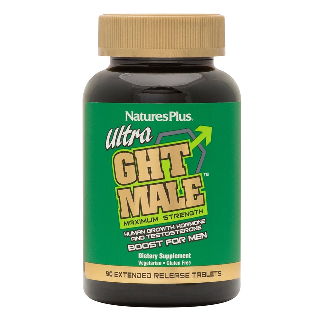 NaturesPlus Ultra GHT Erkek Bikat Tabletleri - 90 Vejetaryen Supplements - En Güçlü Doğal testosteron & İnsan Büyüme Hormonları Boost- Gluten-Free - 30 Hizmet