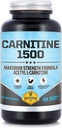 Carnitine 1500 - Acetyl L-Carnitine 1500 mg En Güçlü Karnitine Supplement - Destekler Enerji, Bellek, Odak ve Kilo Kaybı Yönetimi - 120 Vegetarian Capsules