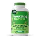 Amazing Grass Greens Mix Superfood Capsules: Super Greens with Organic Spirulina, Chlorella, Beet Root Toz, Digestive Enzymes & Probiyotiks, 150 Capsules (Pazar Mayıs Vary)