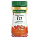 Nature's Bounty Vitamin D 5000 IU Gummies, Vitamin D3 Yüksek Potency Immune Support & Bone Health Supplement, 5000 IU in 1 Gummy, Strawberry Flavor, 2 ay Supply, 60 Vegetarian Gummies for Yetişkinler