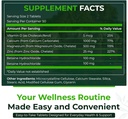 Doğal Nutra 250 Kont, Bone Strength, Nerve Health için D3 Vitamini ile Magnezyum Çinko Supplement, Daha İyi Vibe, Gluten Free ve Sugar-Free, Essential Mineral Kompleksi