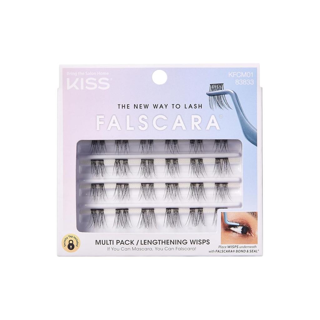 KISS Falscara DIY Eyelash Genişleme Wisps - Tüylight Sentetik Reusable Yapay Gözlashes Multipack of 24 Mini Lash Clusters for that Authentic Eyelash Extension Look Look Look
