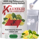 Krampade Original Lemon Lime 4K, 4000 mg Pyum Instant Cramp Relief Electrolyte Drink Toz | Sporcular ve Crampers için Tasarlanmış | 19-Serving Resealable Pouch