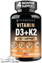 VITBOOST Vitamin D3 K2 Kompleks - Swallow'a Kolay - D (D3) 5000 IU (125 mcg) & K2 (MK-7) 90 mcg | Non-GMO | Gluten-Free | USA Made | 120 Capsules