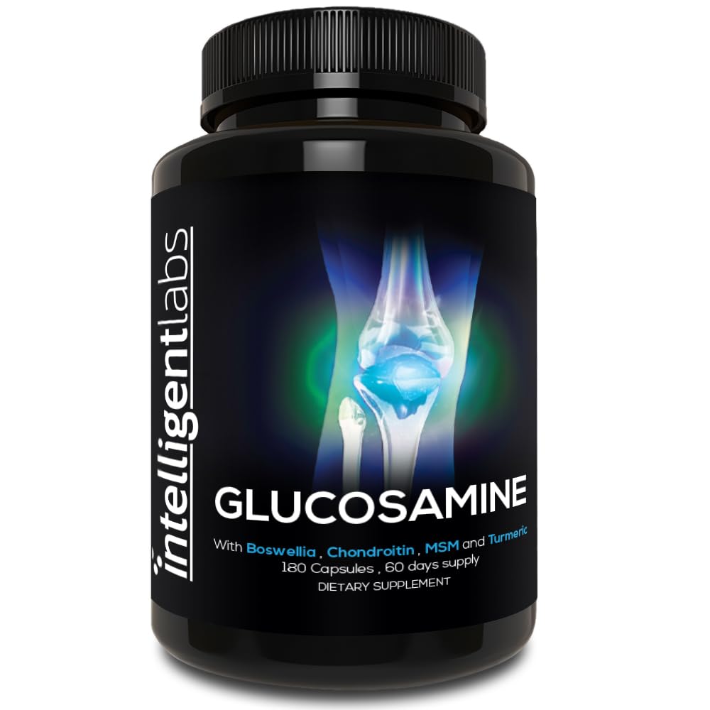 Akıllı Laboratuvarlar Glucosamine ve Chondroitin Yüksek Güç Kompleksi MSM | 180 Capsules | Immune System Support | Turmeric, Boswellia ve Quercetin Ortak Bakım Supplements