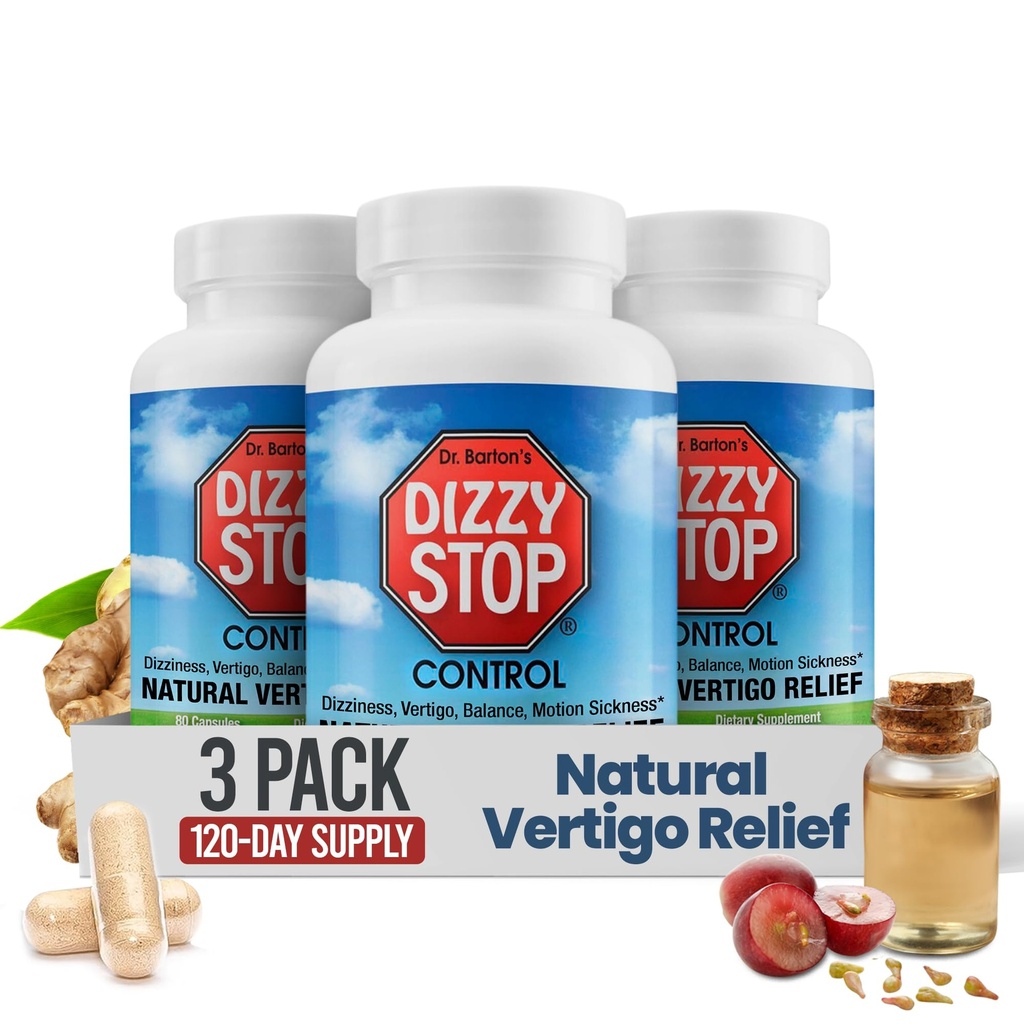 Vertigo Relief Product & Non-Drowsy Motion Hastaness Pills: Nausea ve Dizziness, Ginger & Grape Tohum Formula, İç Kulak Dengesi, Araba, Cruise & Travel Essential, Stomach Desteği (80 Kont)