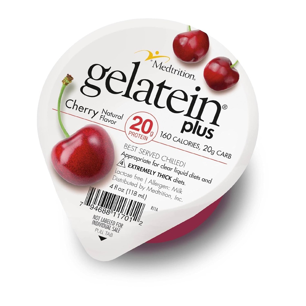 GelaTein Plus Cherry: 20 gram protein. Açık sıvı diyetler için idealdir. Büyük pre veya post-workout Snack. (Pazar 36)