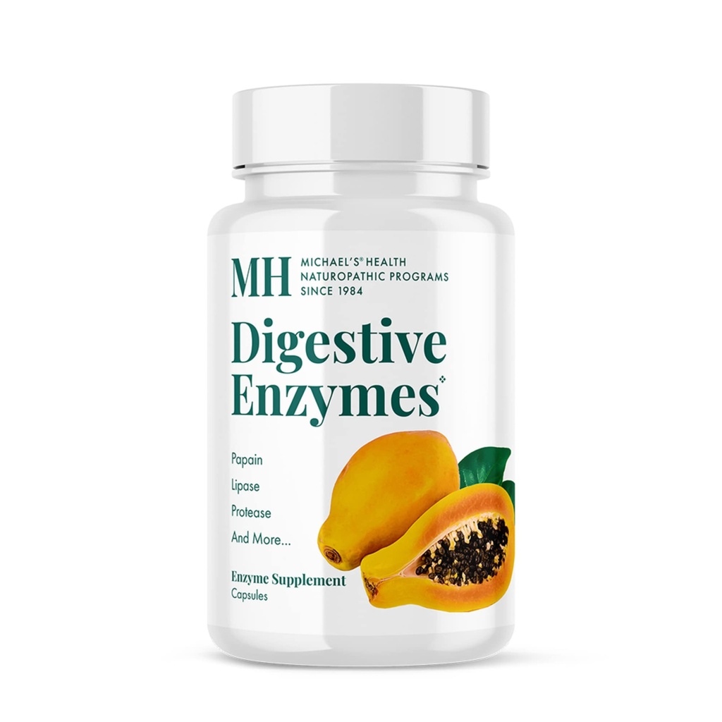 MICHAEL'S Health Naturopathic Programs Digestive Enzymes - 180 Capsules - Protein, Fats, Starch, Süt & Carbohidratlar - 60 Hizmet