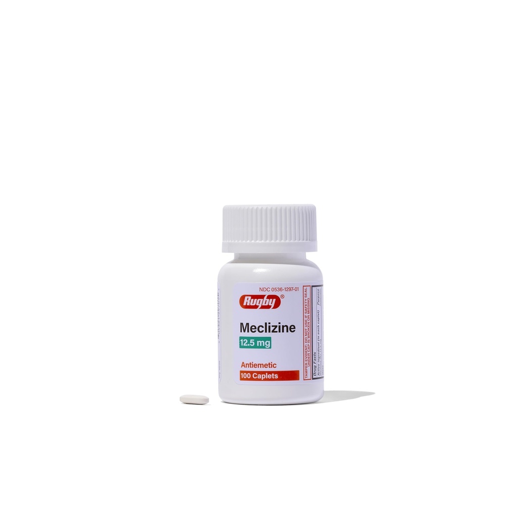Rugby Meclizine 12.5 mg Caplets - Antiemetic Hareket Hastalığı Symptom
