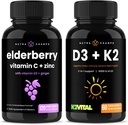 NutraChamps Elderberry ve Vitamin D3+K2 Capsules