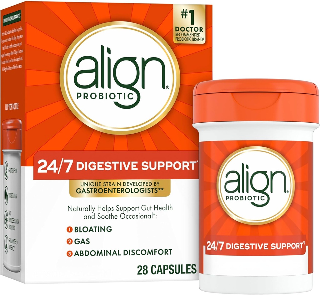 Align Probiyotiks, Probiyotik Supplement for Daily Digestive Health, 28 kapsül, #1 Gastroenterologlar tarafından önerilen Probiyotik