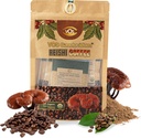 VOS GANOLUCIDUM -% 100 Organik Reishi Kahve, 1 Reishi Mushroom with Coffee, 5 Sachets, Great Tasting, Mushroom Supplement, Support for Energy & Immunity Supplement (0.7 oz each)