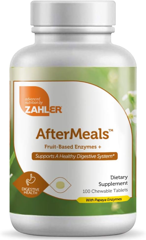 Zahler AfterMeals™, Fruit-Based Enzymes+, 100 Chewable Tablets