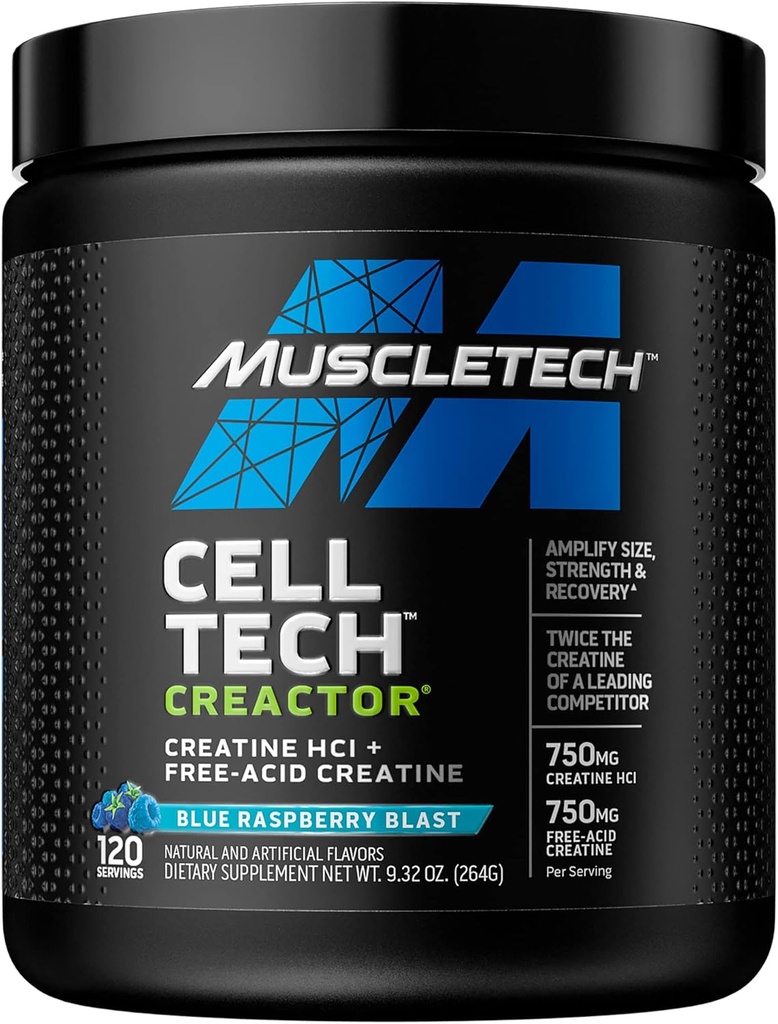 Tinatine Toz | KasTech Hücre-Kaptör | Tinatine HCl Formula | Erkekler ve Kadınlar için Kas Builder | Kreatif + Ücretsiz Acid Kretine | Kreatine Supplements | Blue Raspberry Blast, 120 Hizmetler