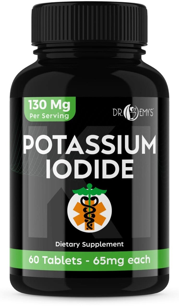 Potasyum Iodide Pills Tabletleri - 1-Pack 130 mg Toplam 60 Tablet - Dr Emys Properties Podide Tabletler