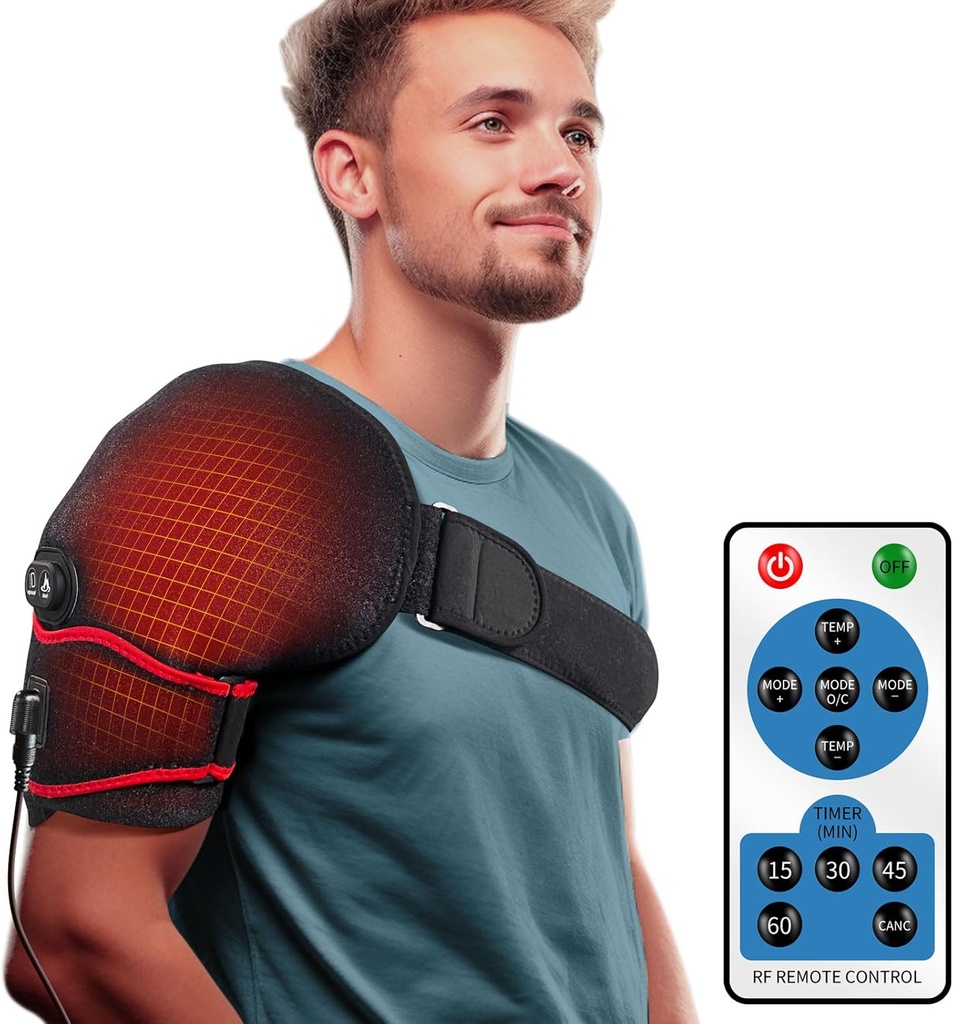Ağrı Yardımı için sticro Omuz Isıtma Pad Masajı, Duş Sağ Donmuş Omuz, Rotator Cuff Injury, Arthritis for Men Women - XL/XXL