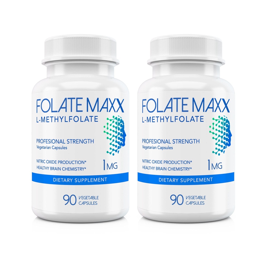 L-Methylfolate Supplement (1mg) - Optimize Edilmiş Biyoaktif Metriks - 5 MTHF - Non-GMO, Gluten Free, Soy Free, GMP - 180 Vegetarian Unflavored Capsules