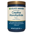 Nature's Wonder Micronized Kretine Monohidrat Toz 5g, Muscle Health, Muscle Energy Production, No Lactose, 5g of Micronized creatine Toz per Service, 450G, 90 Servisler