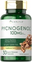 Carlyle Pycnogenol 100 mg | 30 Capsules | Fransız Deniz Standardı Bark Ekstraksiyon | Pinus Pinaster | Non-GMO ve Gluten Free Supplement Supplement Supplement